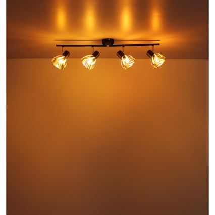 Globo - Точечный светильник 4xE14/40W/230V черный