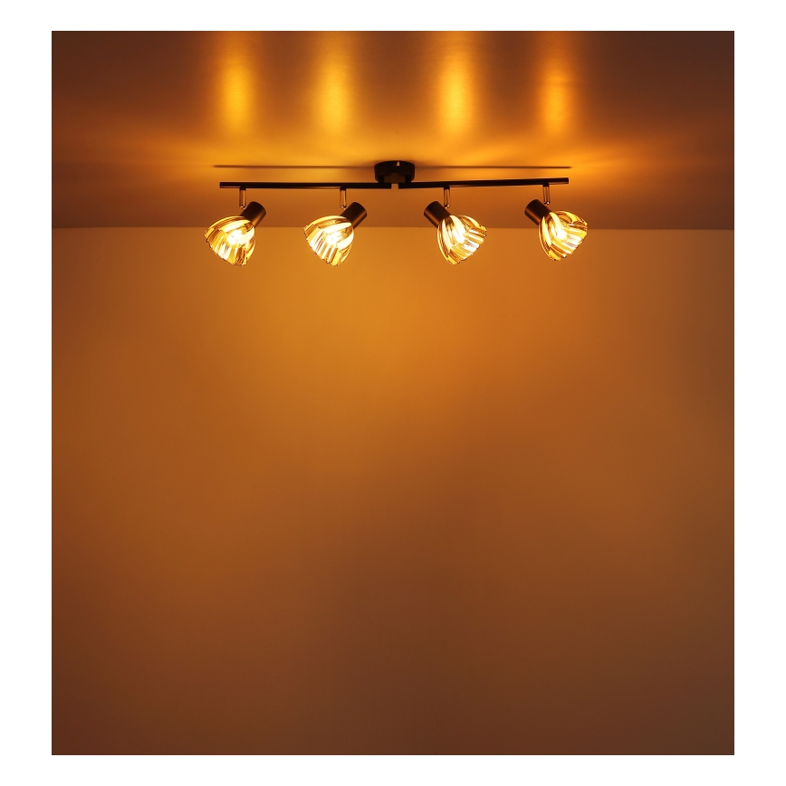 Globo - Точечный светильник 4xE14/40W/230V черный
