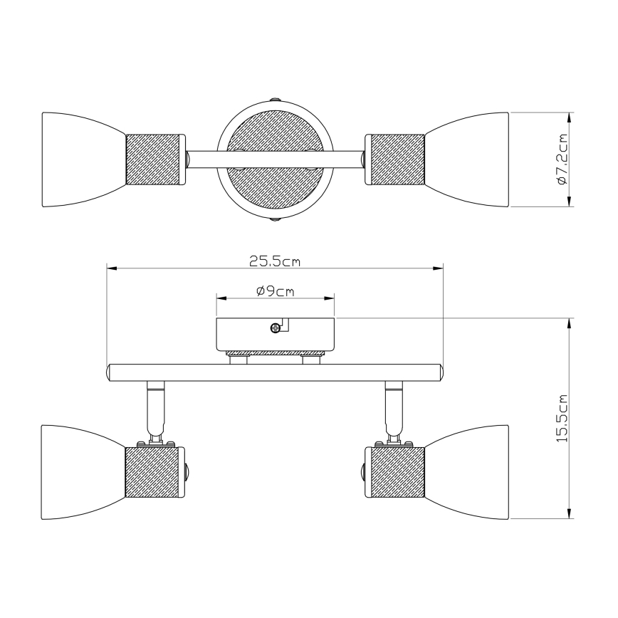 Globo - Точковий світильник 2xE14/40W/230V ясеневий