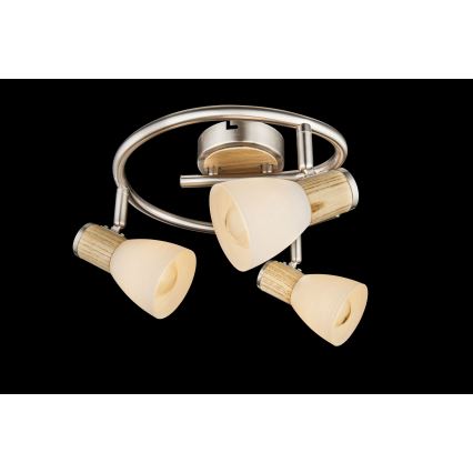 Globo - Точковий світильник 3xE14/40W/230V ясеневий