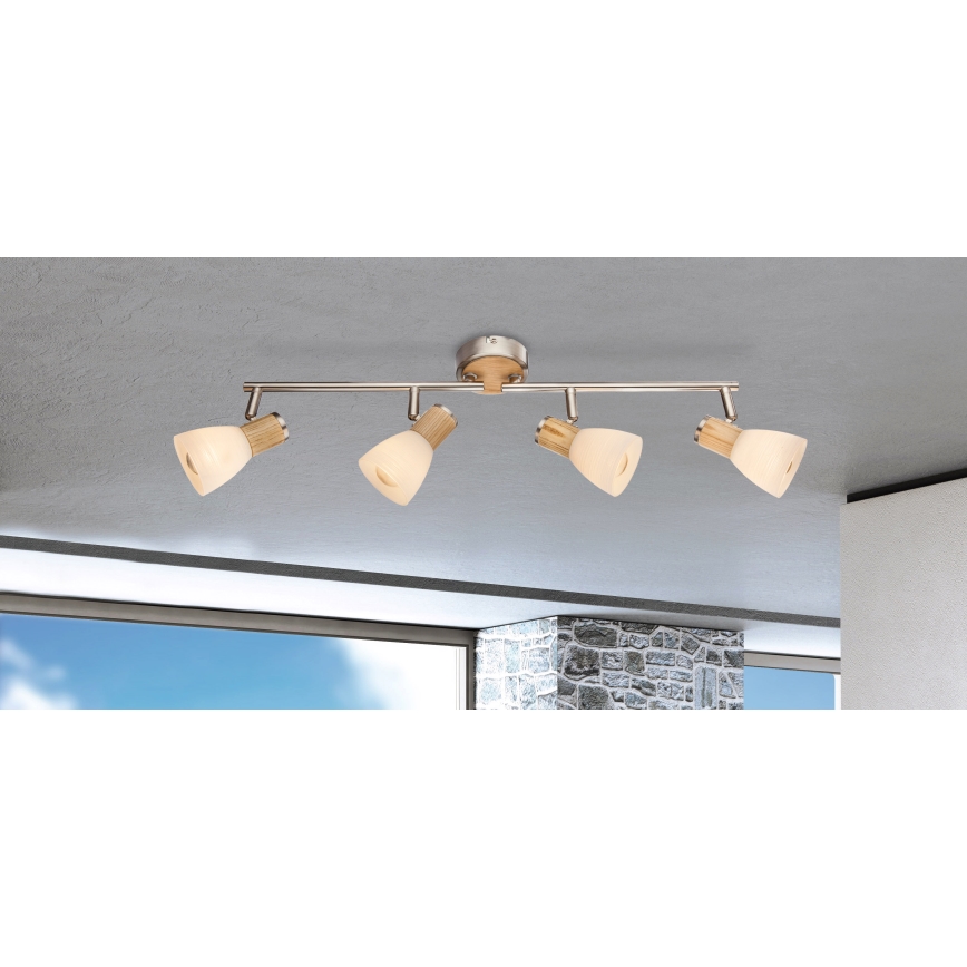 Globo - Точечный светильник 4xE14/40W/230V пепел