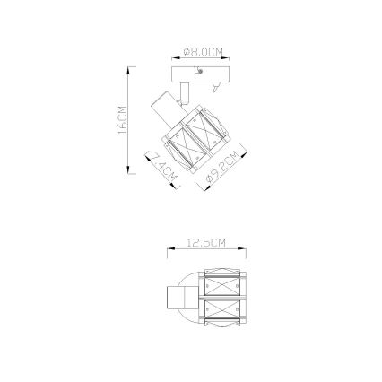 Globo 54356-1 - Настенный прожектор KRIS 1xE14/40W/230V