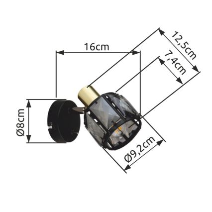 Globo - Настенный точечный светильник 1xE14/40W/230V
