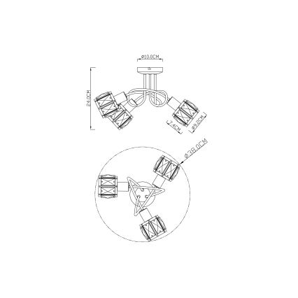 Globo - Пристельова люстра 3xE14/40W/230V