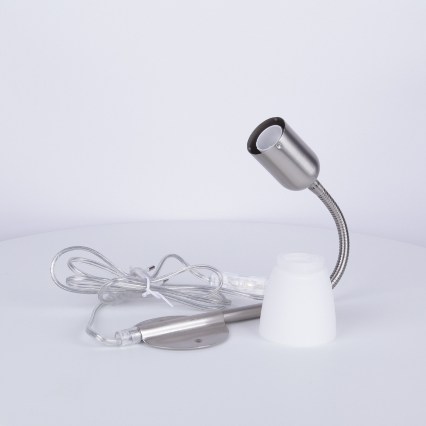 Globo - Гибкая маленькая лампа 1xE14/40W/230V матовый хром