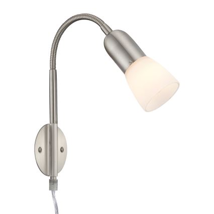 Globo - Гибкая маленькая лампа 1xE14/40W/230V матовый хром