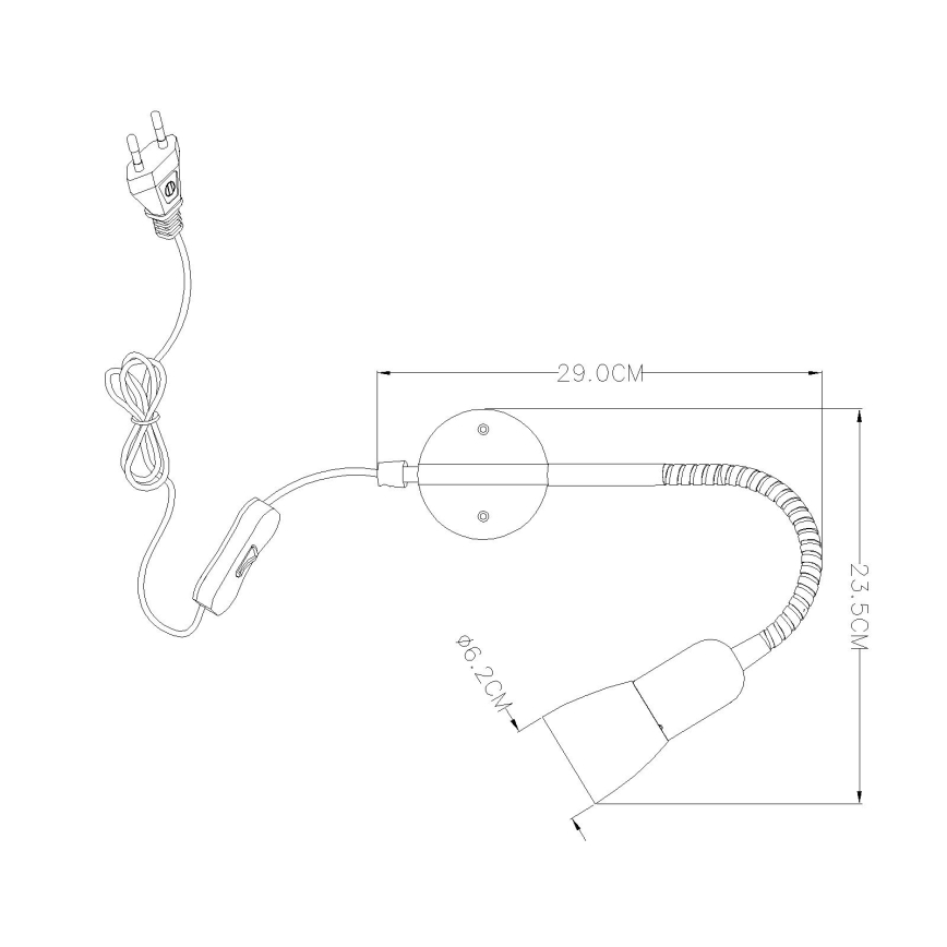 Globo - Гнучка настільна лампа 1xE14/40W/230V матовий хром