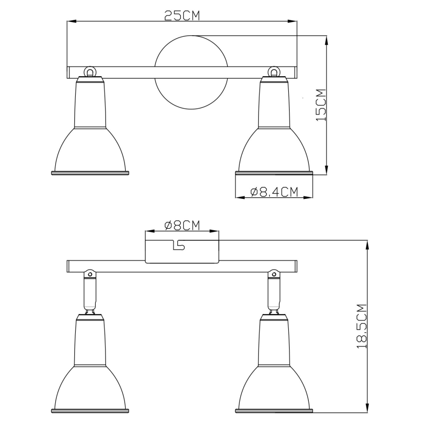 Globo - Точковий світильник 2xE14/40W/230V