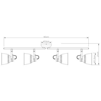 Globo - Точковий світильник 4xE14/40W/230V