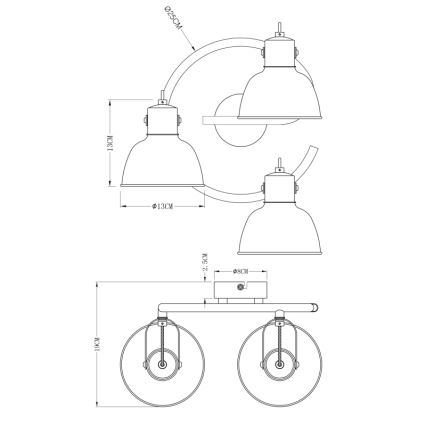 Globo - Точковий світильник 3xE14/25W/230V