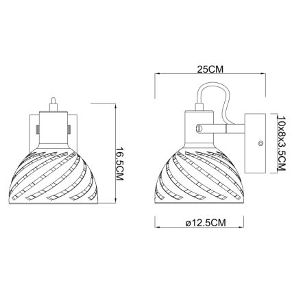 Globo - Настенный точечный светильник 1xE27/40W/230V