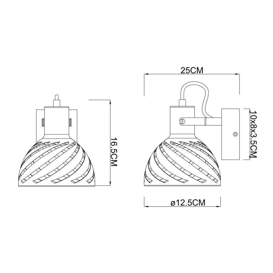 Globo - Настінний точковий світильник 1xE27/40W/230V