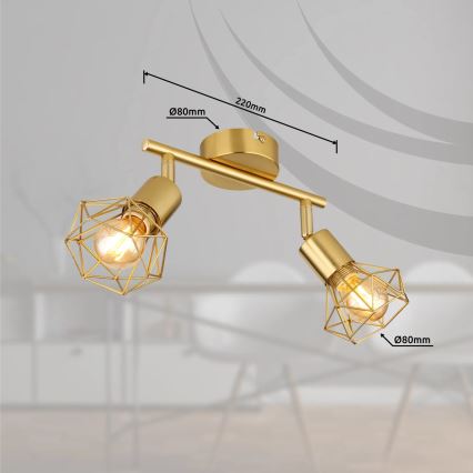 Globo - Точковий світильник 2xE14/40W/230V золотий