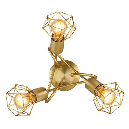 Globo - Припотолочная люстра 3xE14/40W/230V золотистый