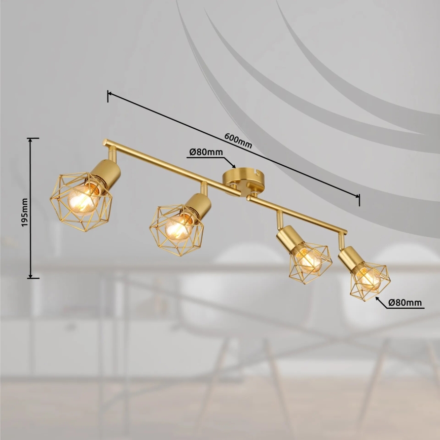 Globo - Точковий світильник 4xE14/40W/230V золотий