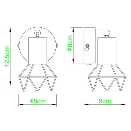 Globo - Настенный точечный светильник XARA 1xE14/40W/230V