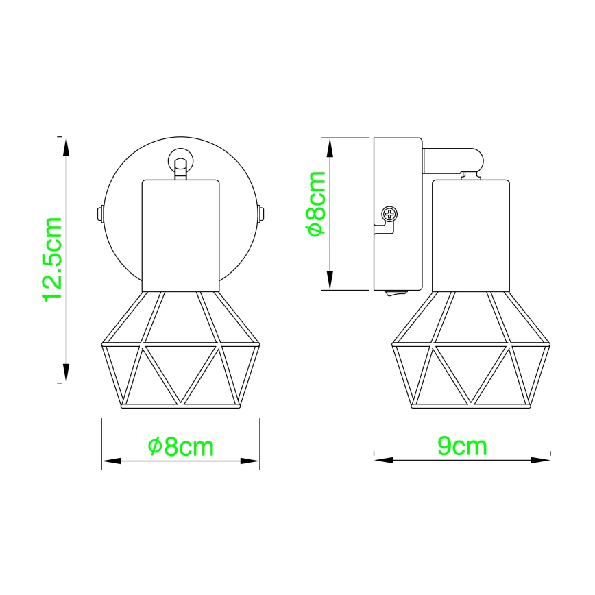 Globo - Настенный точечный светильник XARA 1xE14/40W/230V