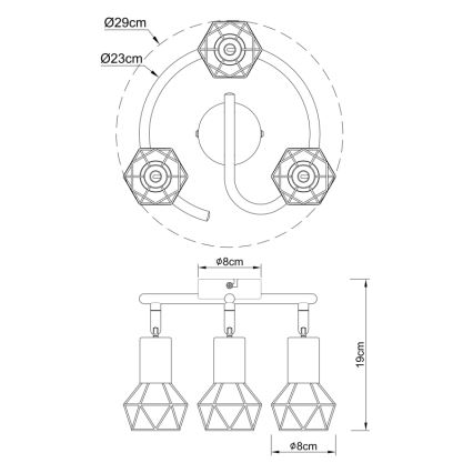 Globo - Точечный светильник 3xE14/40W/230V