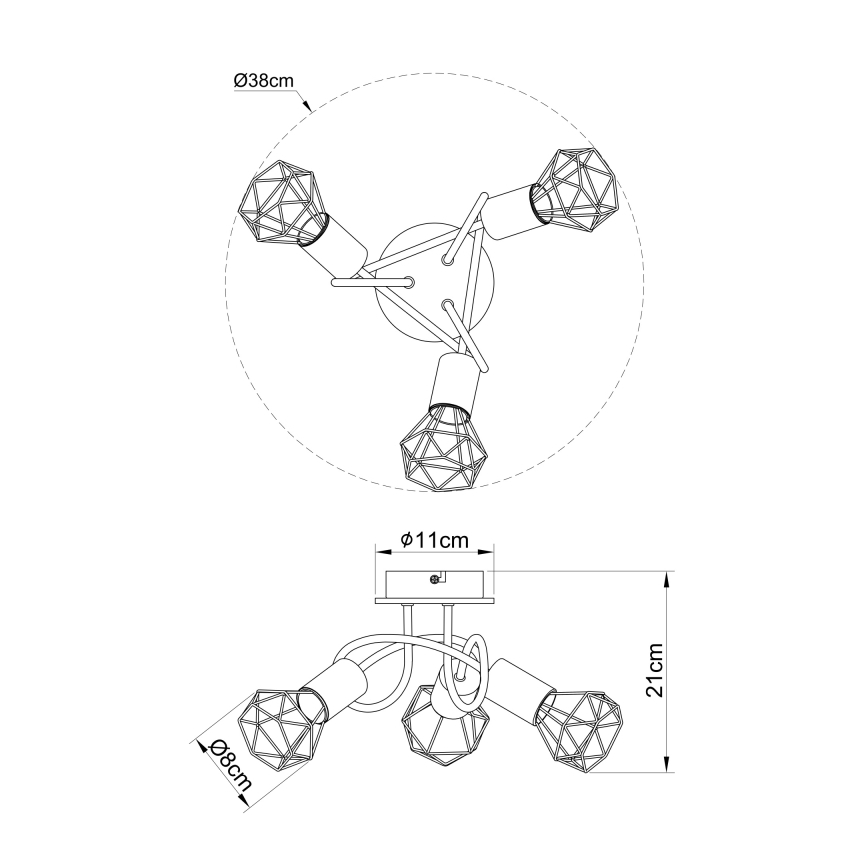 Globo - Припотолочная люстра 3xE14/40W/230V