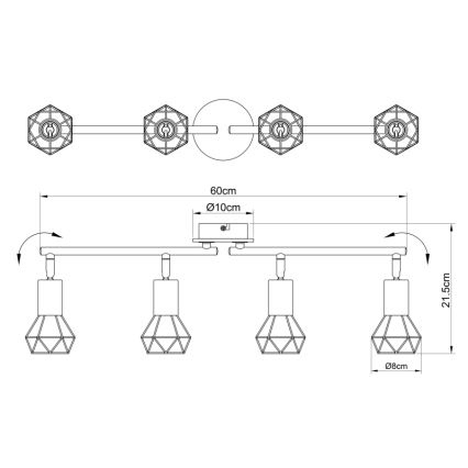 Globo - Точковий світильник 4xE14/40W/230V