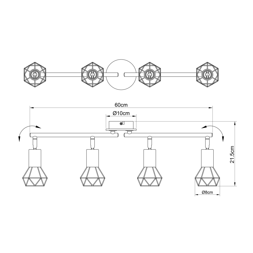 Globo - Точковий світильник 4xE14/40W/230V