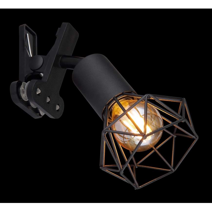 Globo - Настенная лампа с зажимом 1xE14/40W/230V черный