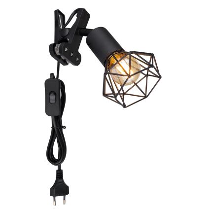 Globo - Настенная лампа с зажимом 1xE14/40W/230V черный