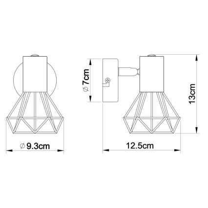 Globo 54802W-1 - Настенный прожектор XARA 1xE14/40W/230V