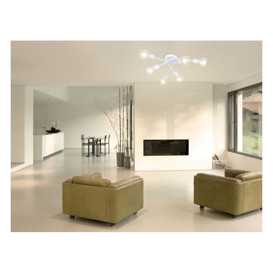 Globo 54802W-6 - Припотолочная люстра XARA 6xE14/40W/230V