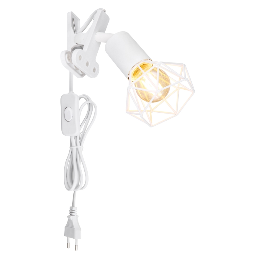 Globo - Настенная лампа с зажимом 1xE14/40W/230V белый