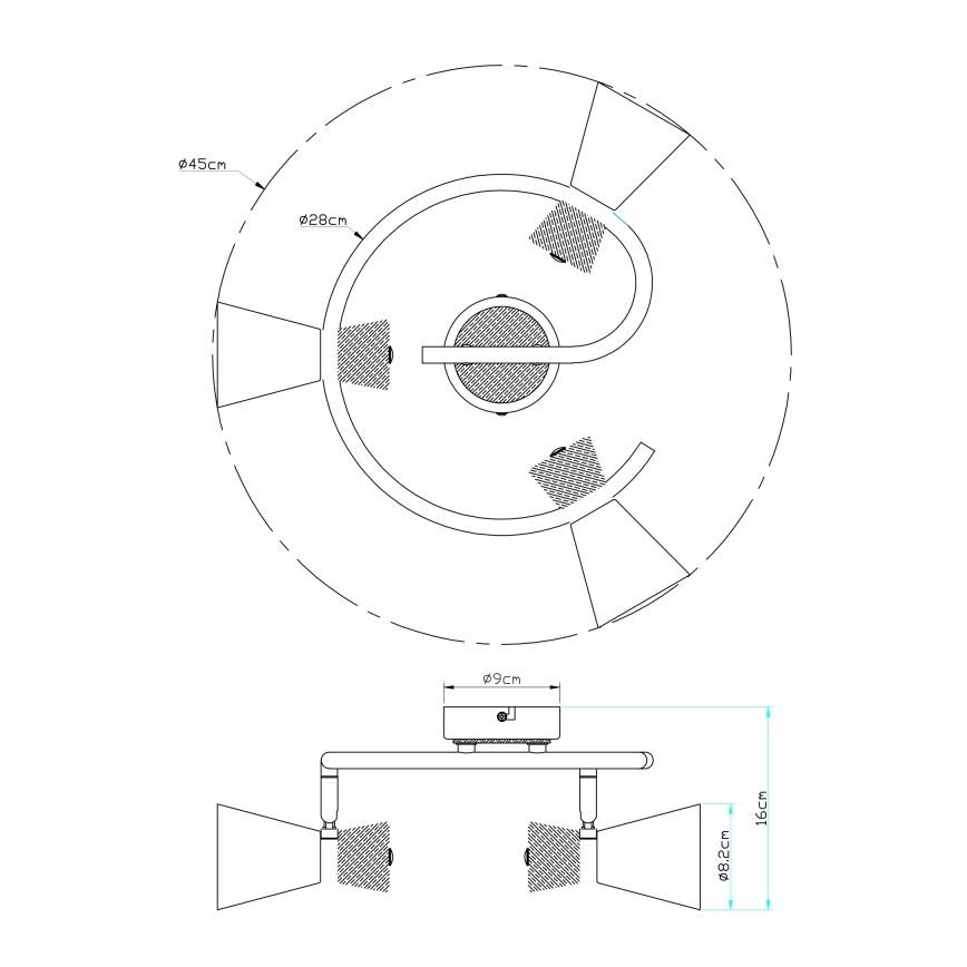 Globo - Точковий світильник 3xE14/25W/230V