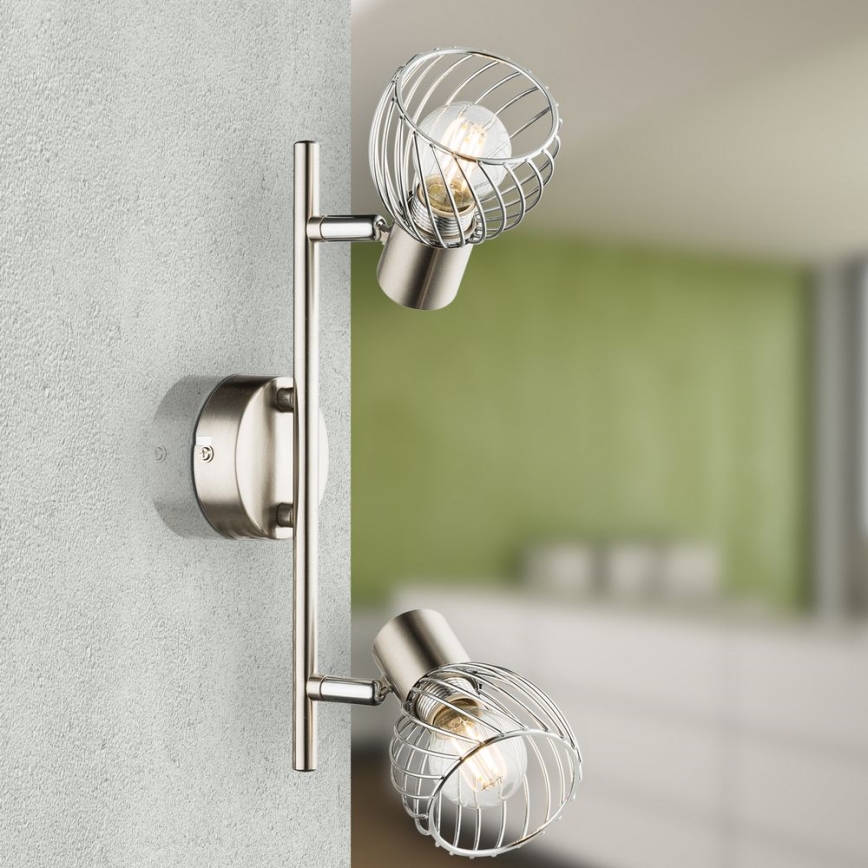 Globo - Точковий світильник 2xE14/40W/230V матовий хром