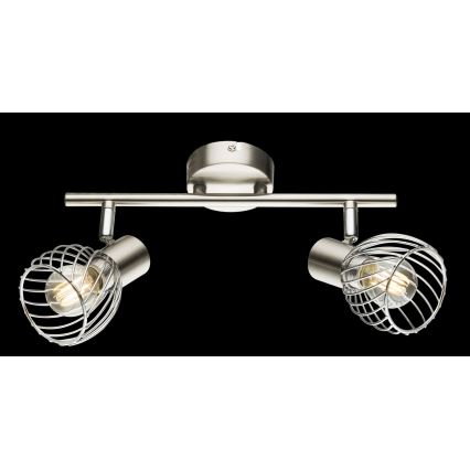Globo - Точковий світильник 2xE14/40W/230V матовий хром