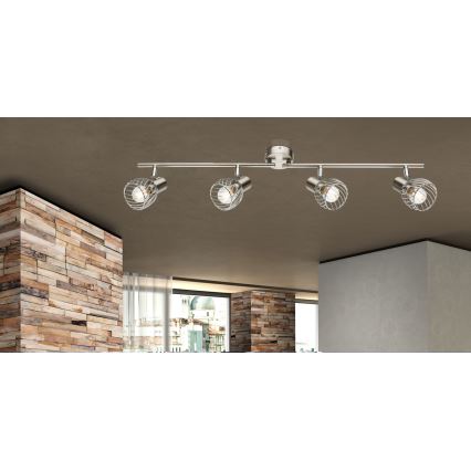 Globo - Точковий світильник 4xE14/40W/230V матовий хром