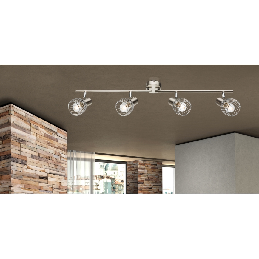 Globo - Точковий світильник 4xE14/40W/230V матовий хром