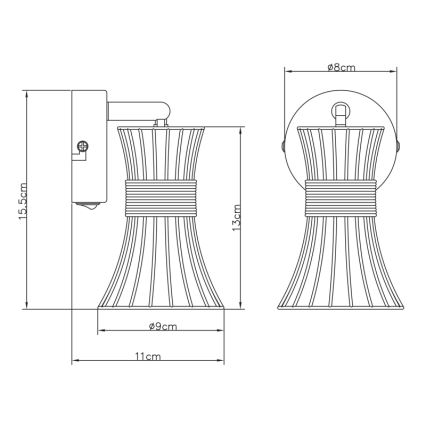 Globo 54814-1 - Настенный прожектор PURRA 1xE14/40W/230V