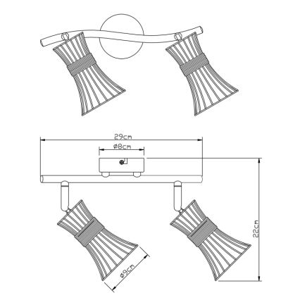 Globo - Точковий світильник 2xE14/40W/230V