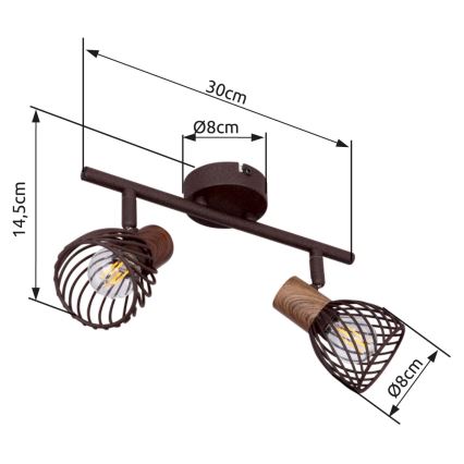Globo - Точковий світильник 2xE14/40W/230V