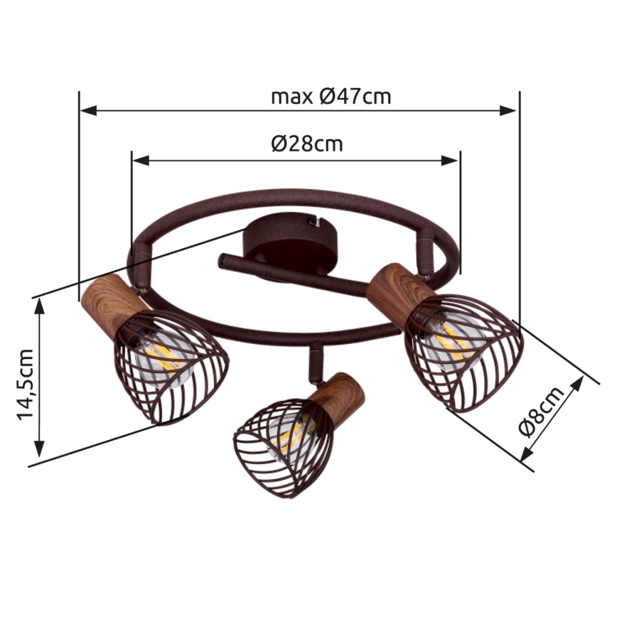 Globo - Точковий світильник 3xE14/40W/230V