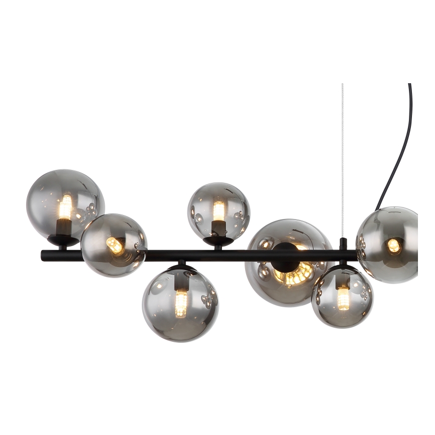 Globo - Светодиодная подвесная люстра 13xG9/3,5W/230V дымчатый/черный