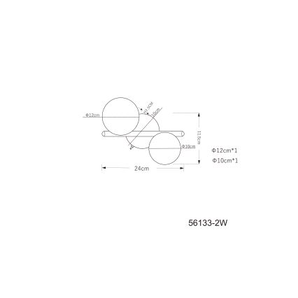 Globo - Пристельова LED люстра 2xG9/3W/230V