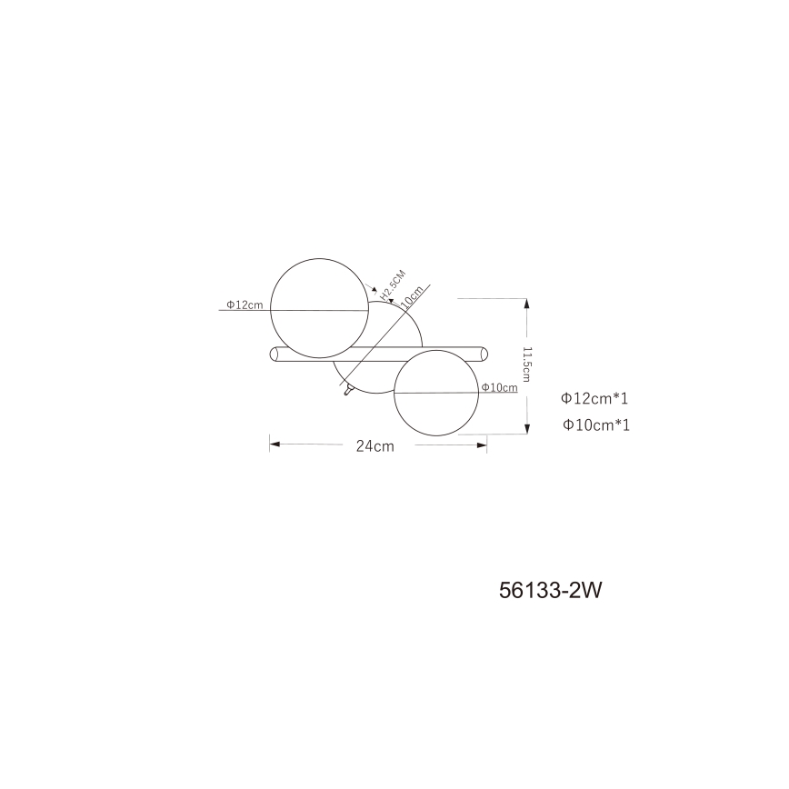 Globo - Пристельова LED люстра 2xG9/3W/230V