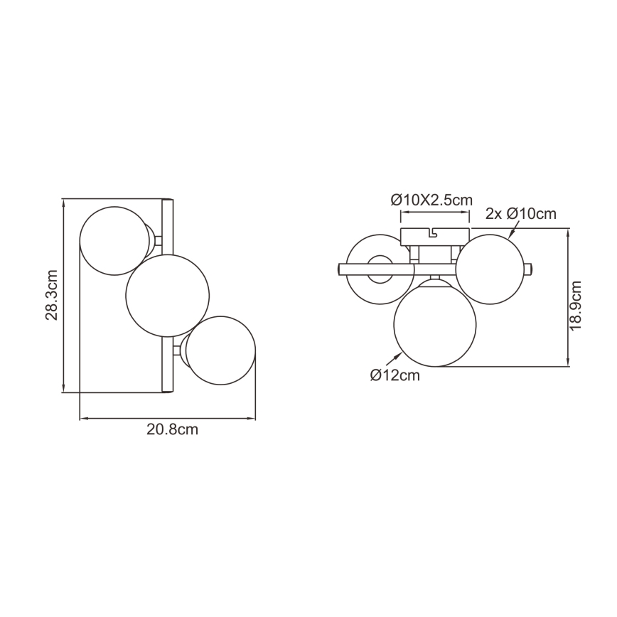 Globo - Пристельова LED люстра RIHA 3xG9/3,5W/230V
