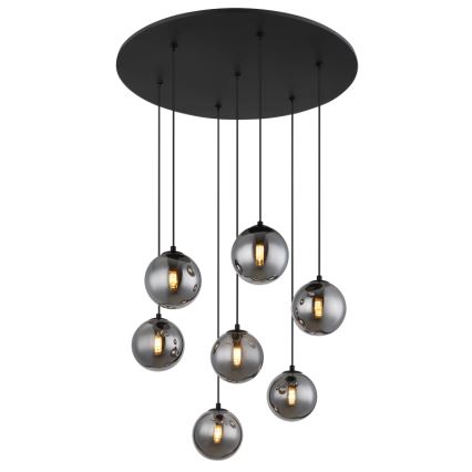 Globo - Светодиодная подвесная люстра 7xG9/3,5W/230V дымчатый/черный