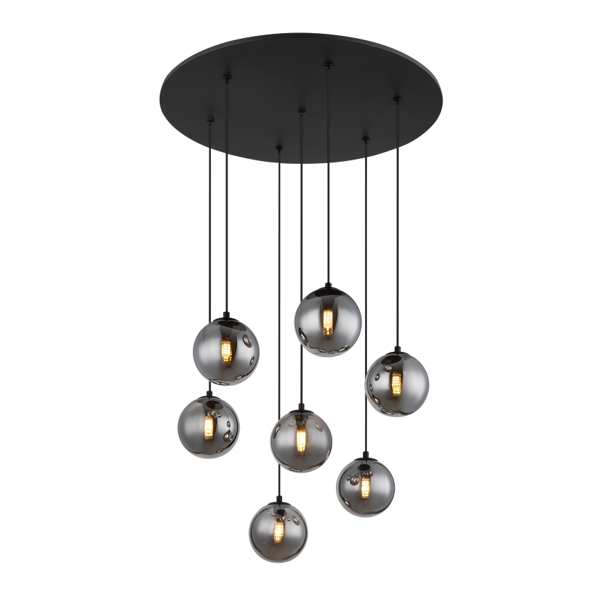 Globo - Светодиодная подвесная люстра 7xG9/3,5W/230V дымчатый/черный