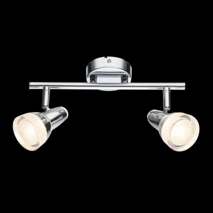 Globo - Точковий LED світильник 2xLED/4W/230V блискучий хром