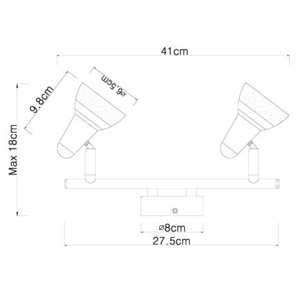 Globo - Точковий LED світильник 2xLED/4W/230V блискучий хром