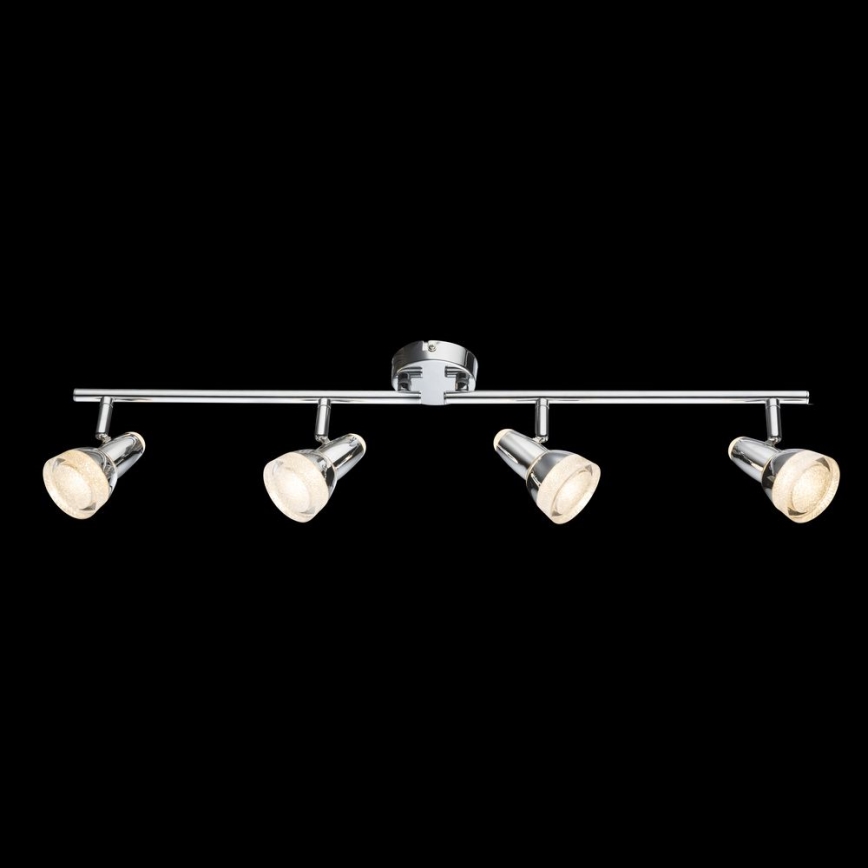 Globo - Светодиодный точечный светильник 4xLED/4W/230V блестящий хром