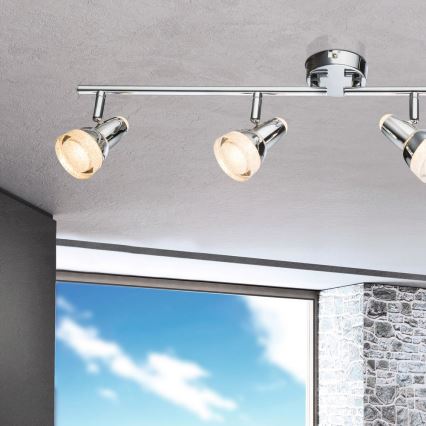 Globo - Точковий LED світильник 4xLED/4W/230V блискучий хром