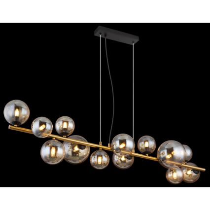Globo - Светодиодная подвесная люстра 13xG9/3,5W/230V дымчатый/коричневый